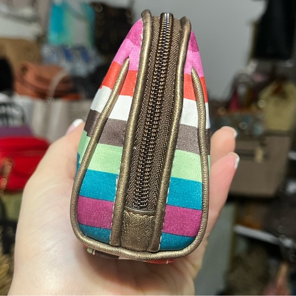 Coach Legacy Stripe Cosmetic Pouch 🔥 - Picture 3 of 5